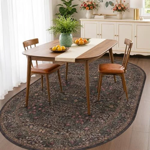 Dark Brown, a vintage washable rug by HazoHaus