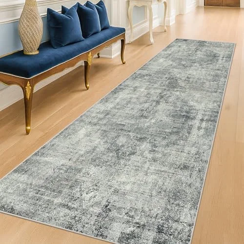 Slate Blue, a modern washable rug by HazoHaus