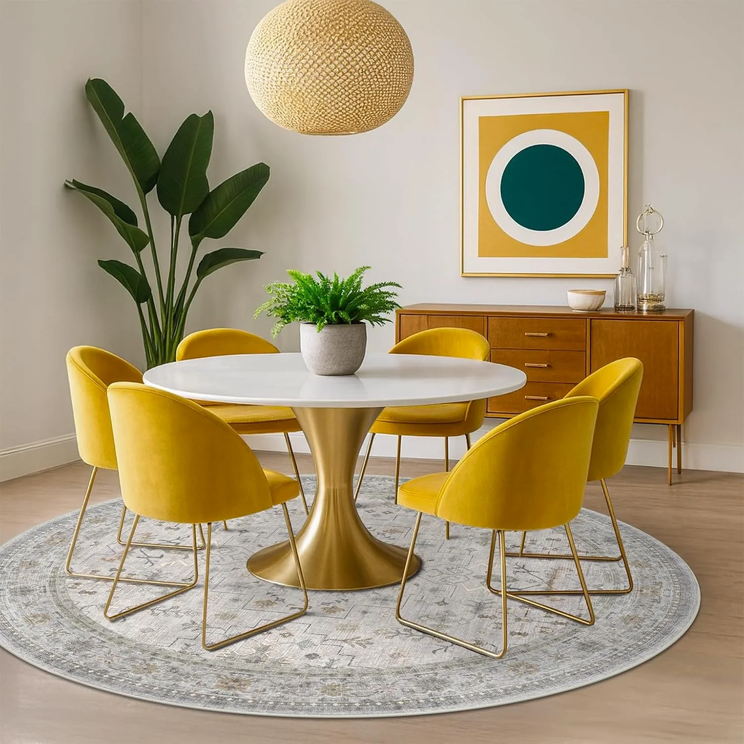 HazoHaus washable rug in a real room, gallery view 9