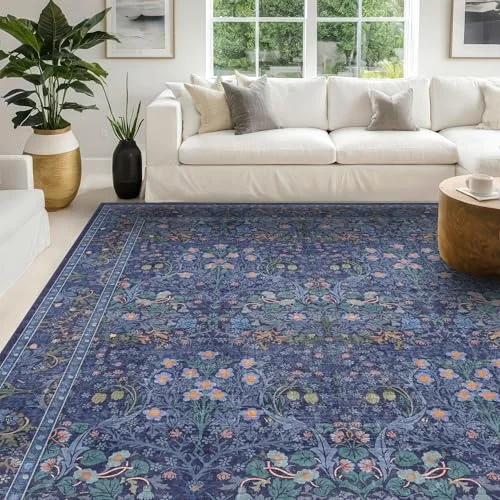 Dark Blue, a vintage washable rug by HazoHaus