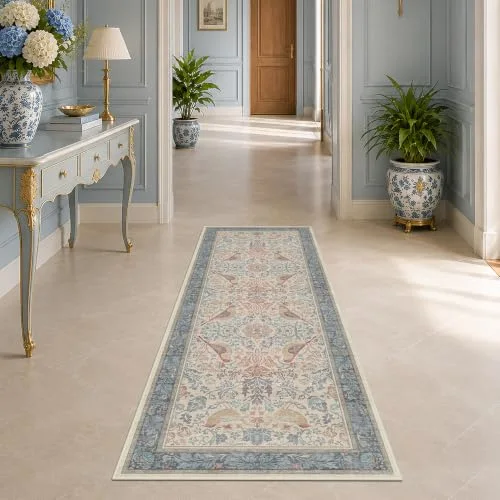 Blue & Red, a vintage washable rug by HazoHaus